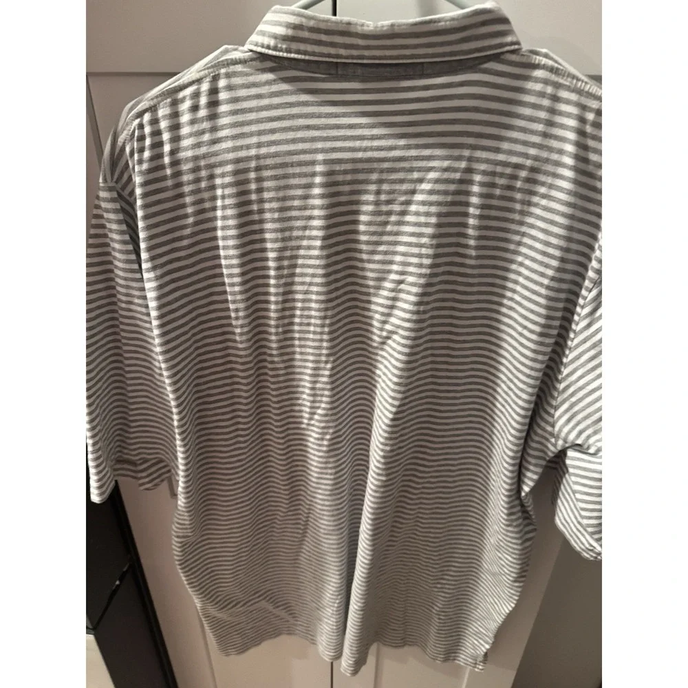 Ralph Lauren Polo Golf Men's Short Sleeve Size XL Gray And‎ White Polo